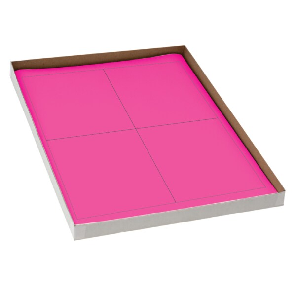 4" x 5" Laser Sheet Labels Flr Pink